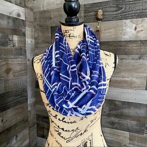Plaid sheer light infinity scarf